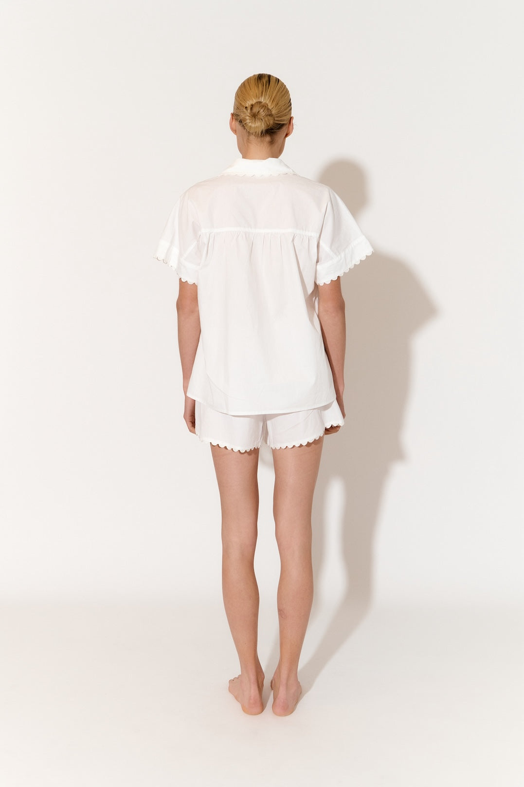 Bella and Tayla Poplin Ric Rac Set (White)