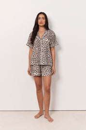 Natty and Coco Printed Gauze Short Set (Leopard)
