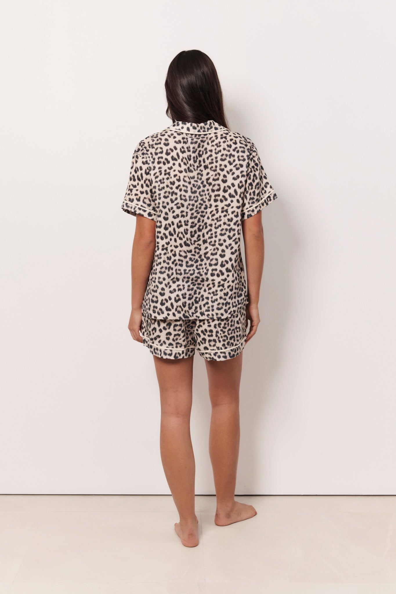 Natty and Coco Printed Gauze Short Set (Leopard)