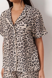 Natty and Coco Printed Gauze Short Set (Leopard)