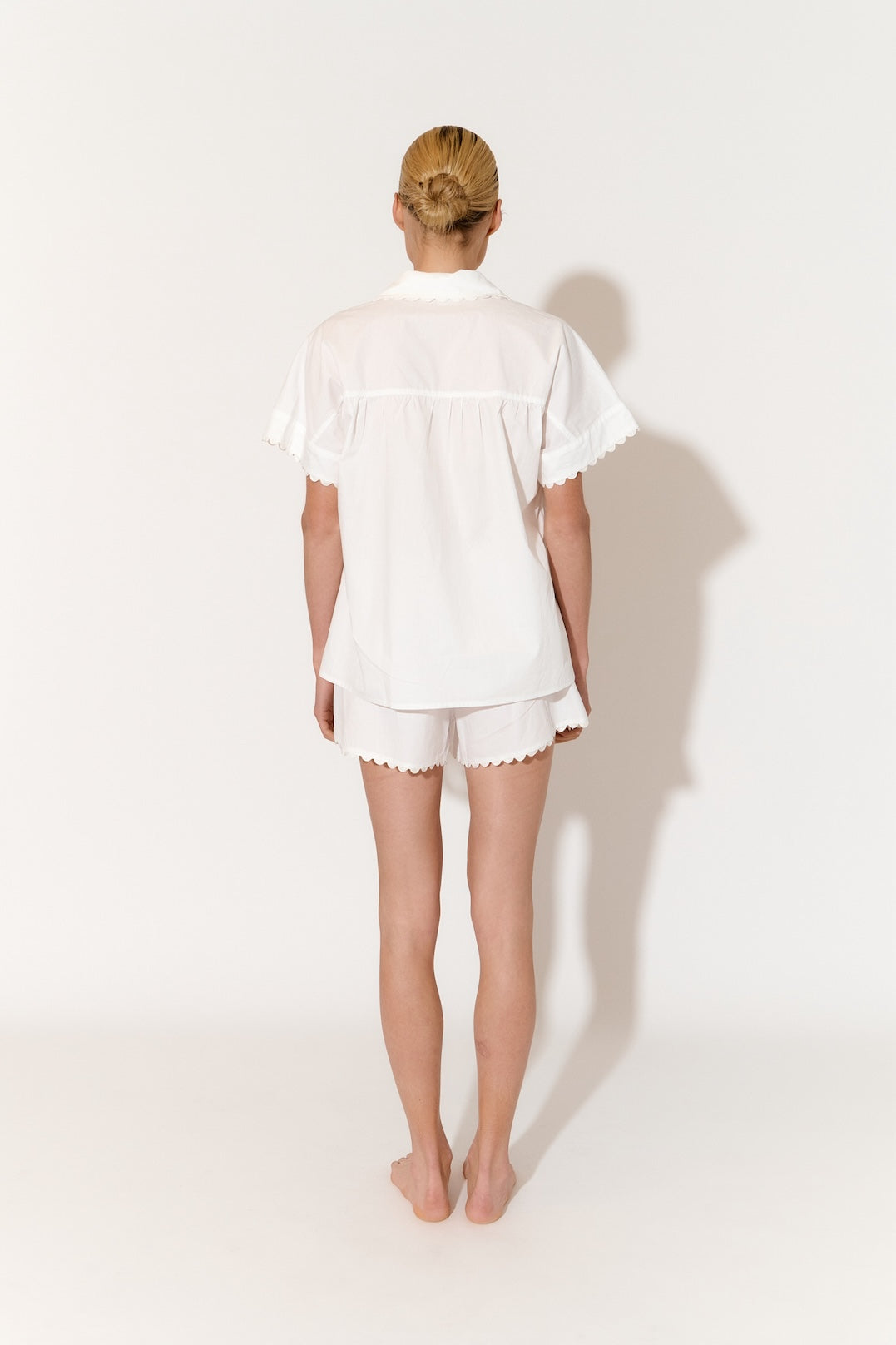 Bella Poplin Ric Rac Shirt (White)