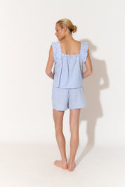 Arabella and Matilda Stripe Cotton Set (Blue)