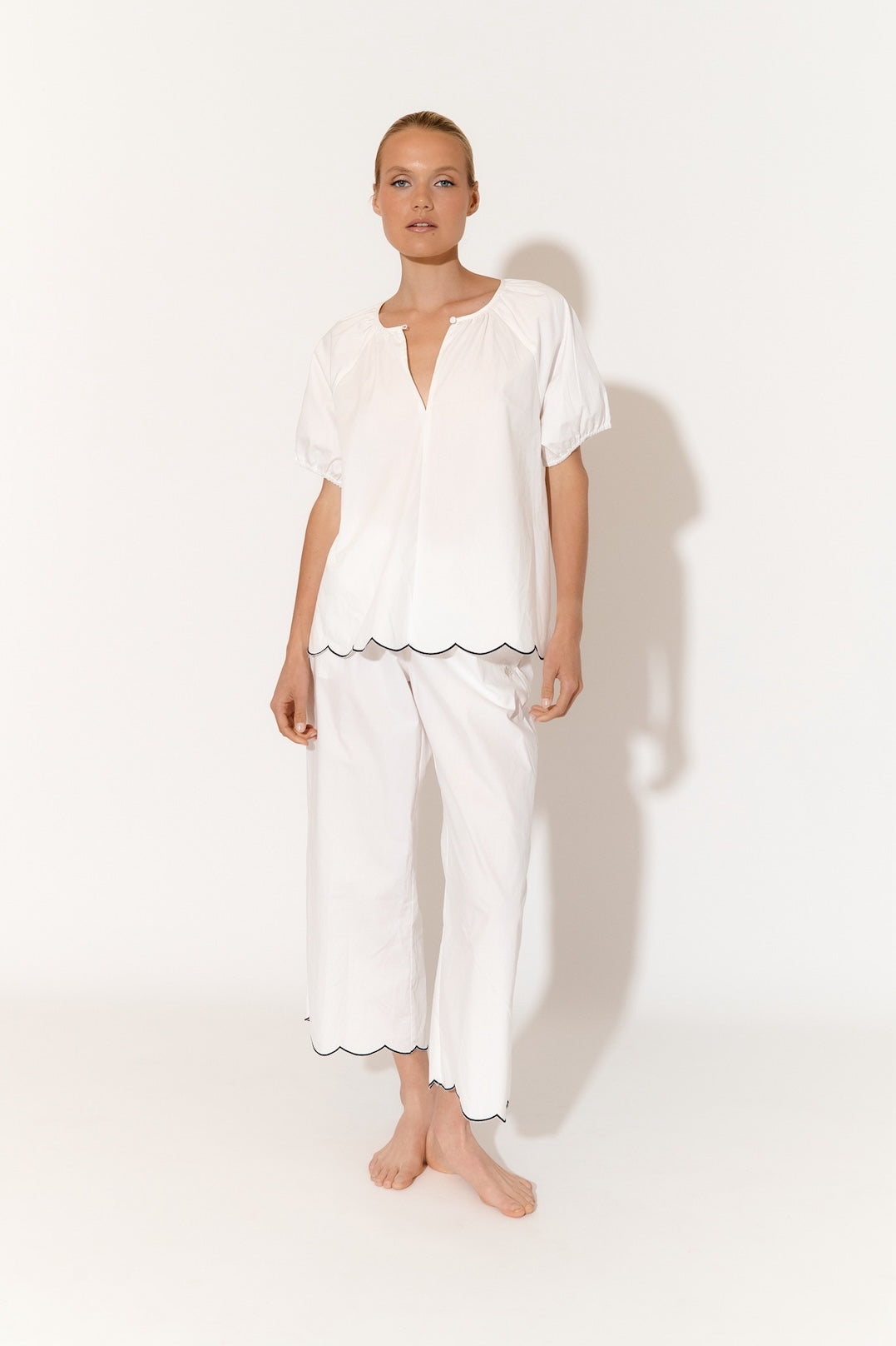 Claudia and Meredith Scallop Set (White)