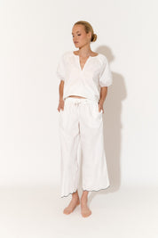 Meredith Scallop Pants (White)